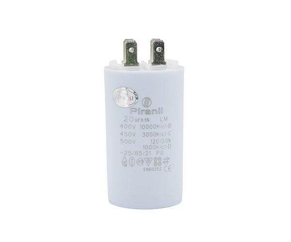 Конденсатор CBB60 20 мкФ 450V, з клемами (Piranil) H1-0014